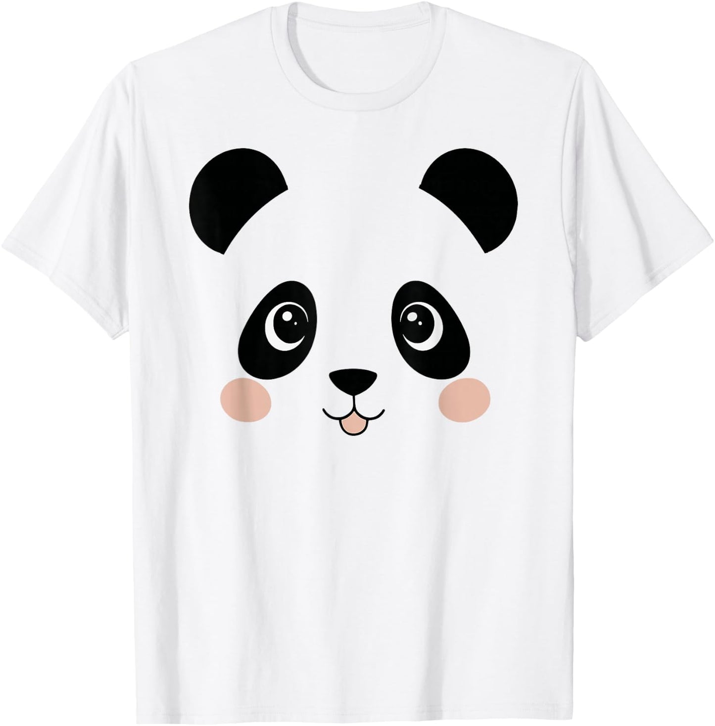Panda Bear Face Halloween Costume Animal T-Shirt - T-Shirt | White