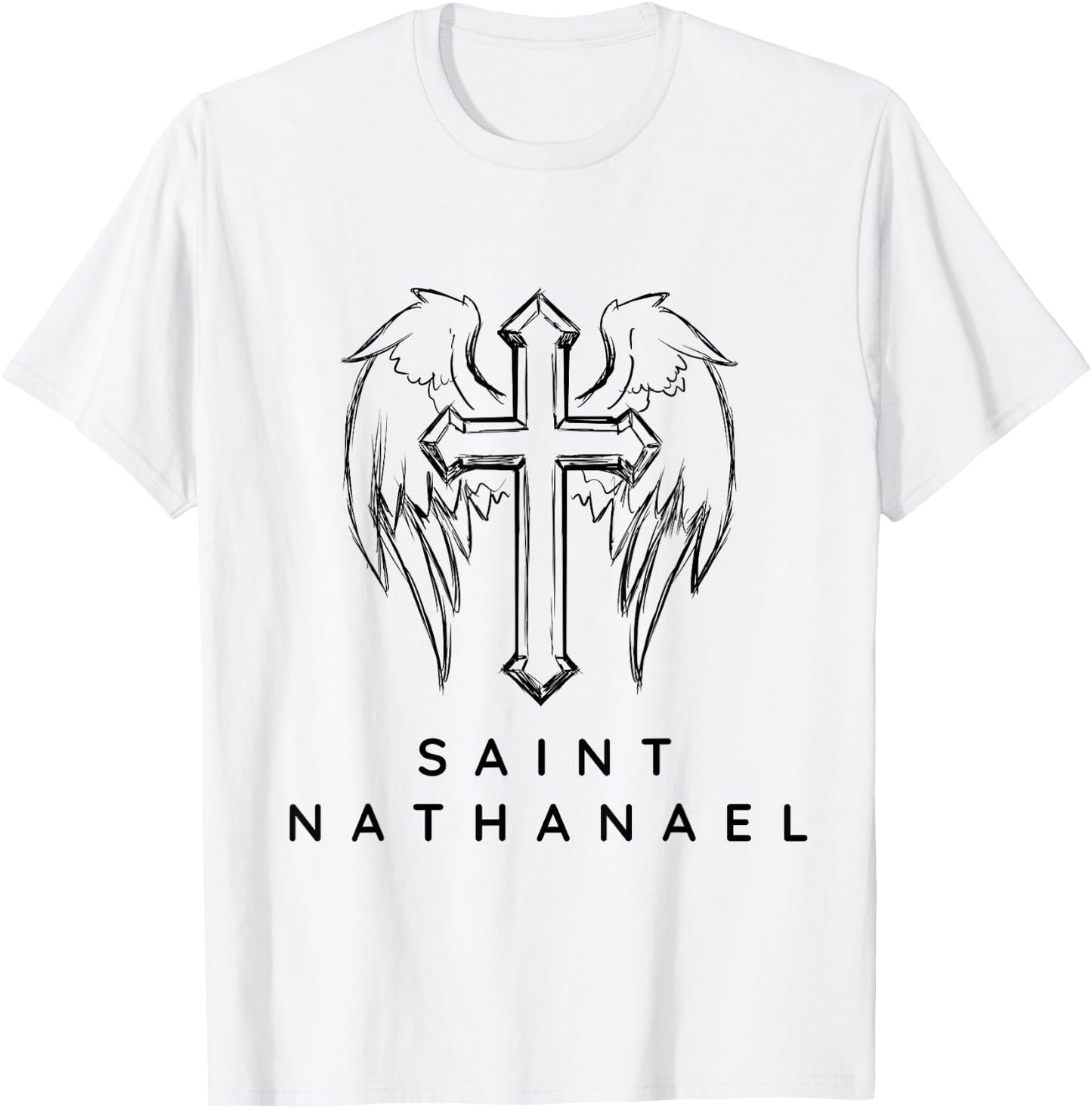 Saint Nathanael the Apostle. Traditional Catholic Prayer T-Shirt - T-Shirt | White