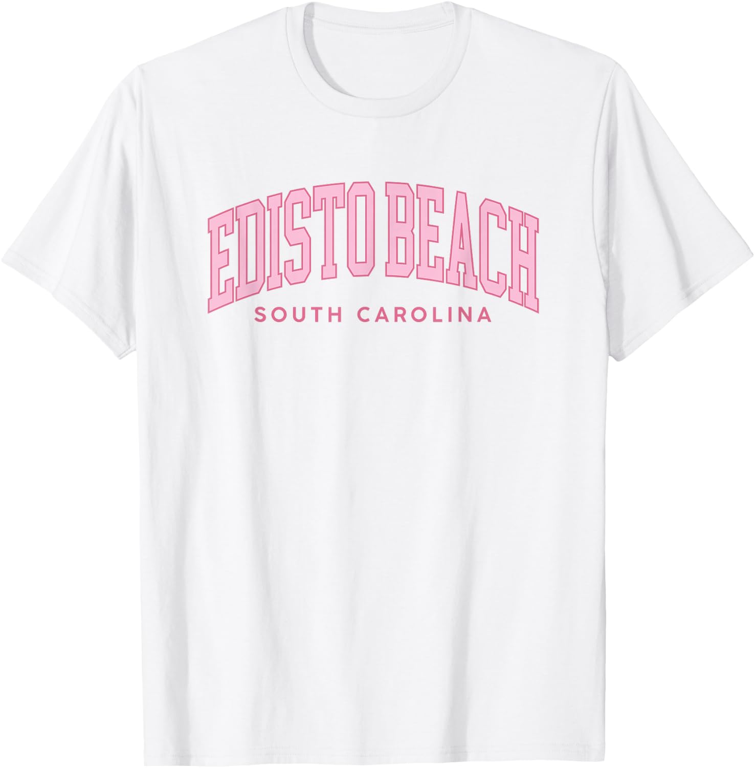 Edisto Beach South Carolina Retro Preppy Throwback Pink T-Shirt - T-Shirt | White