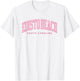 Edisto Beach South Carolina Retro Preppy Throwback Pink T-Shirt - T-Shirt | White