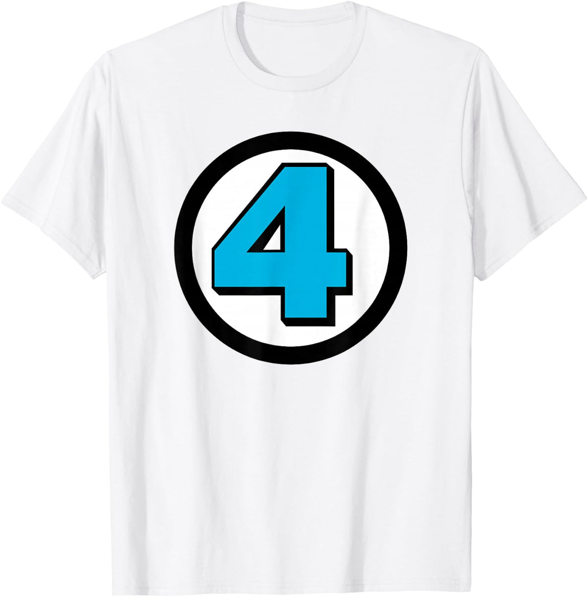 Marvel Fantastic Four Classic 4 Vintage Team Logo T-Shirt - T-Shirt | White