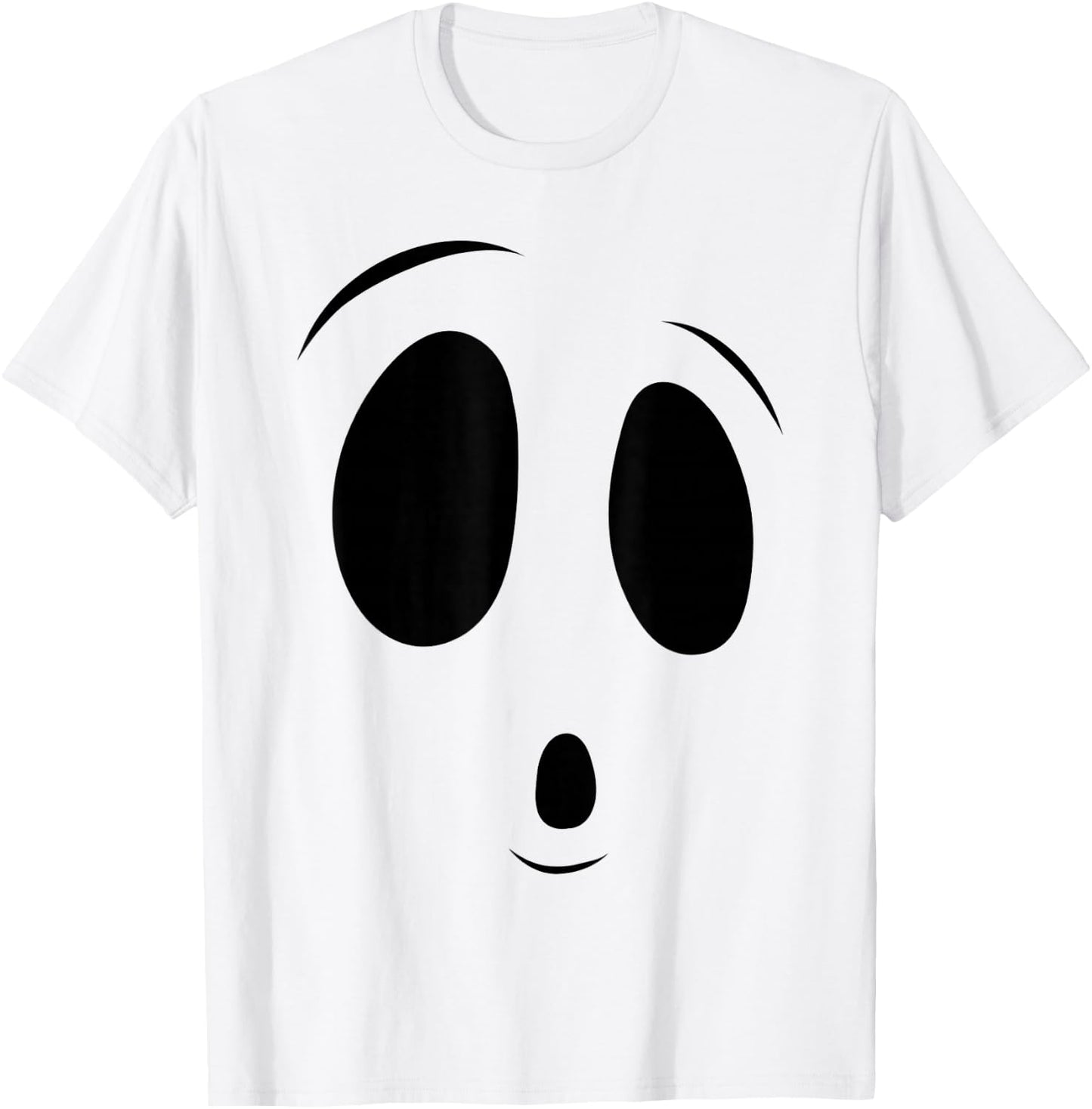 Funny Surprised Face Ghost Halloween Costume for Boys Girls T-Shirt - T-Shirt | White