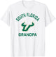 University of South Florida USF Bulls Arched Grandpa T-Shirt - T-Shirt | White