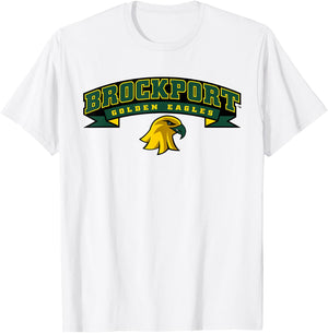 SUNY Brockport Golden Eagles Banner Logo T-Shirt - T-Shirt | White
