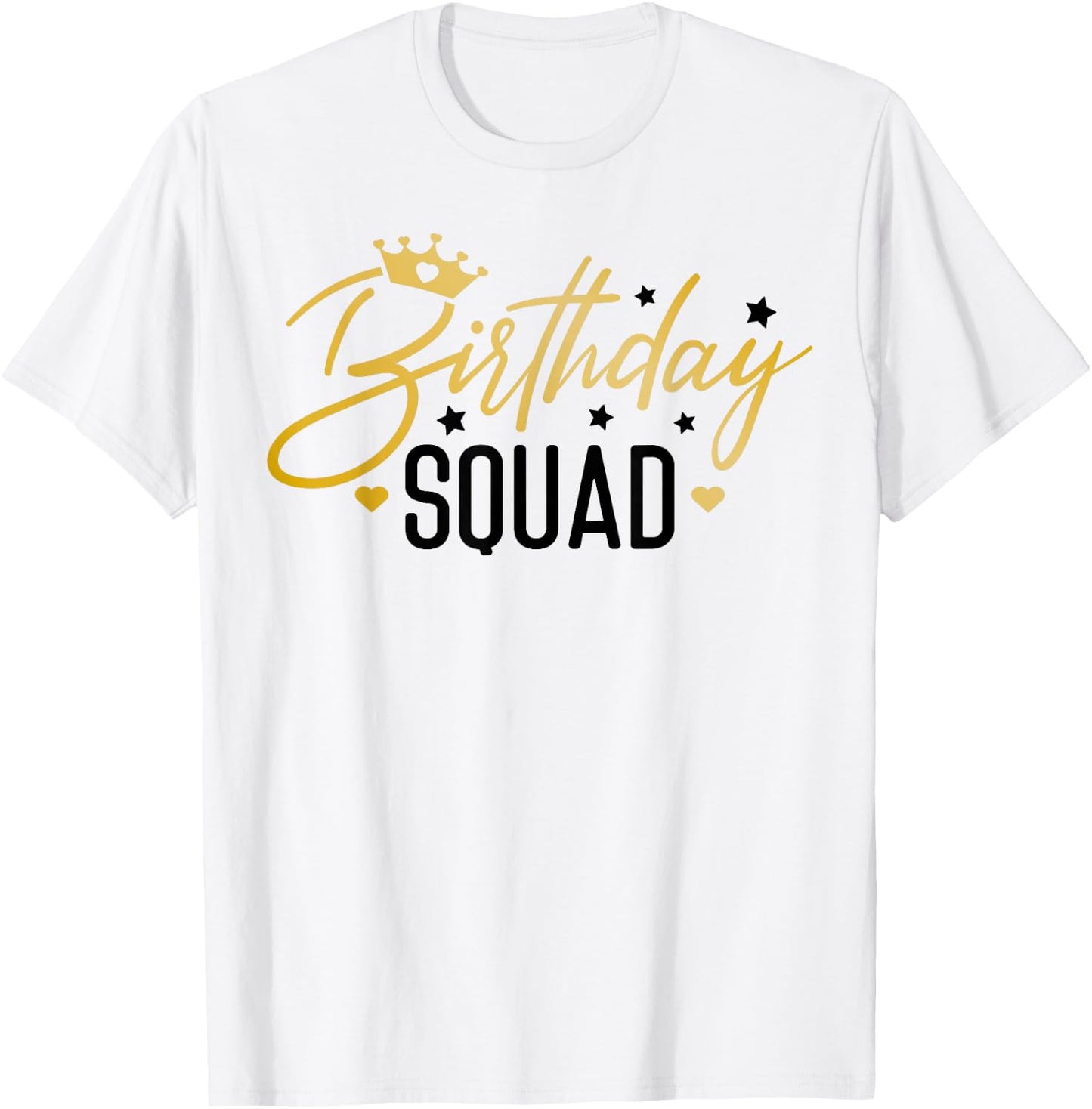 Birthday Squad Funny Birthday Party Team Men Women Kids Crew T-Shirt - T-Shirt | White
