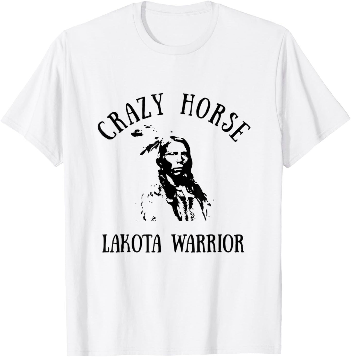 Crazy Horse Lakota Warrior Indian Native American T-Shirt - T-Shirt | White