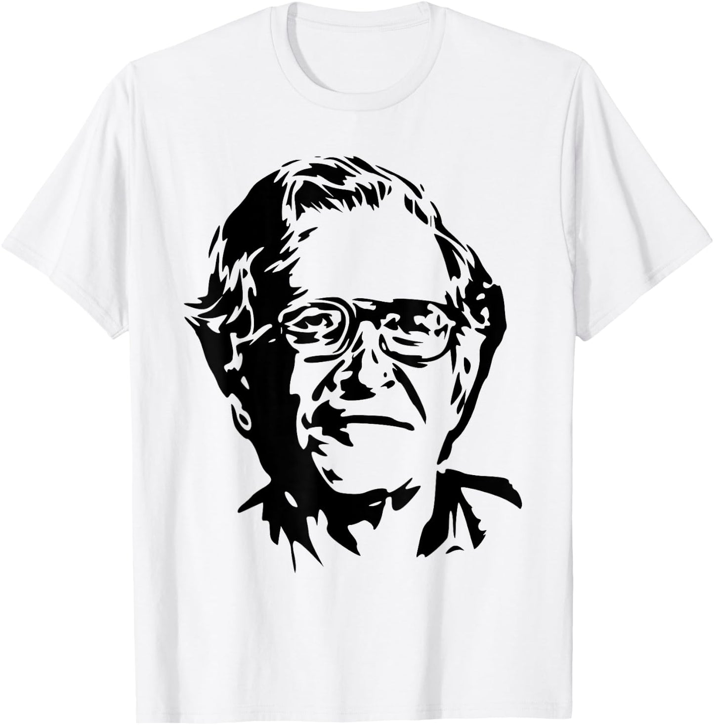 Noam Chomsky stencil T-Shirt - T-Shirt | White