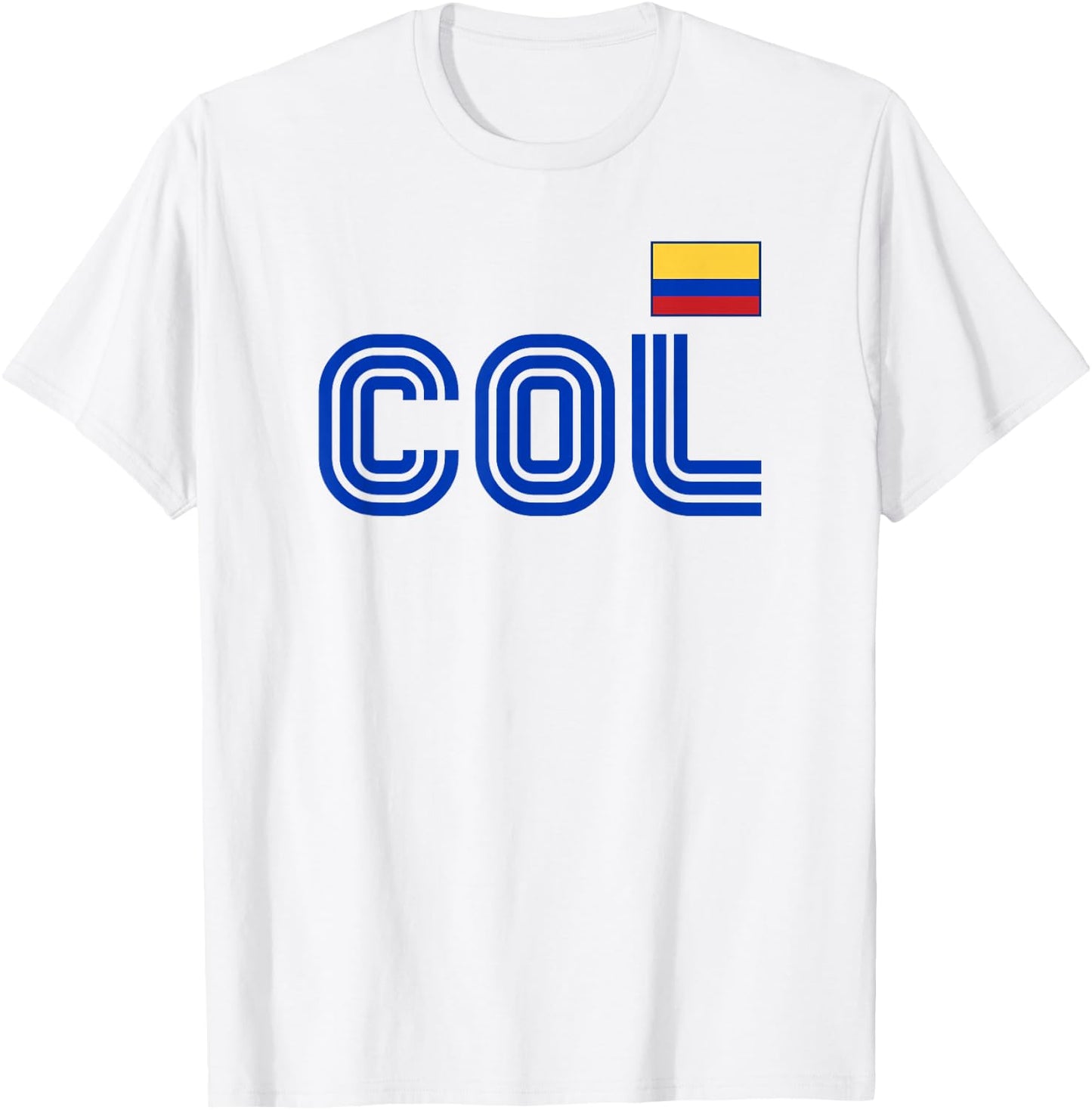 Colombia Flag Retro International Country Colombian Pride T-Shirt - T-Shirt | White