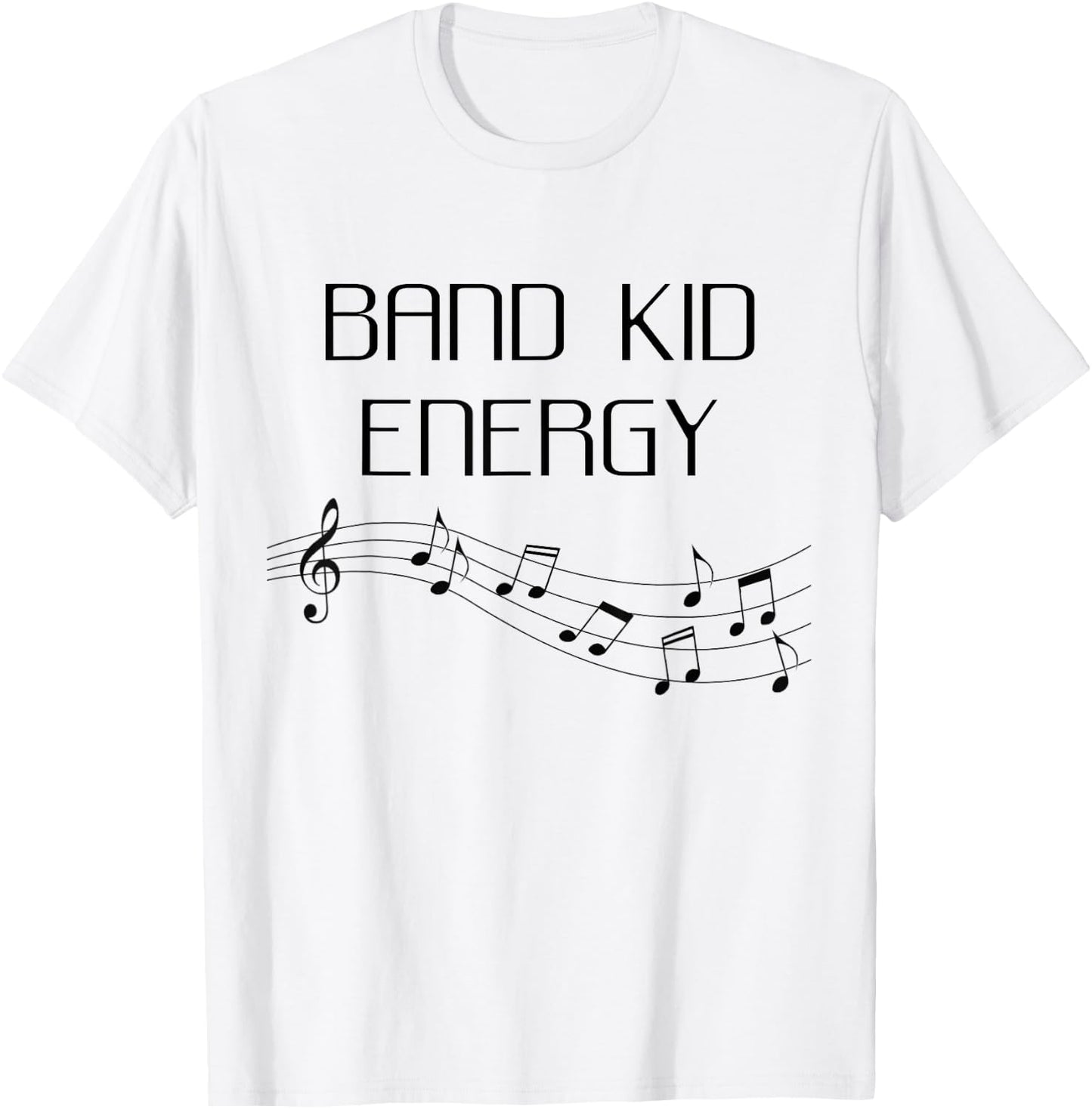 Band Kid Energy Funny School Band T-Shirt - T-Shirt | White