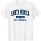Santa Monica California Retro Est 1875 Vintage Souvenir T-Shirt - T-Shirt | White