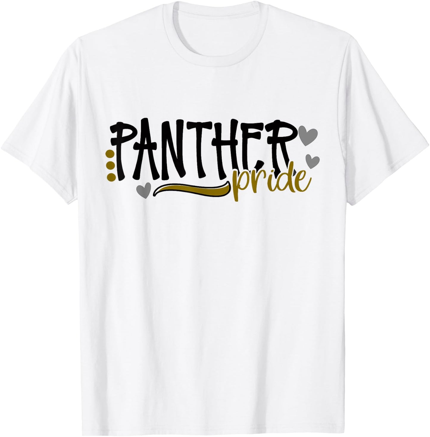 Panther Pride School Sports Fan Team Spirit T-Shirt - T-Shirt | White