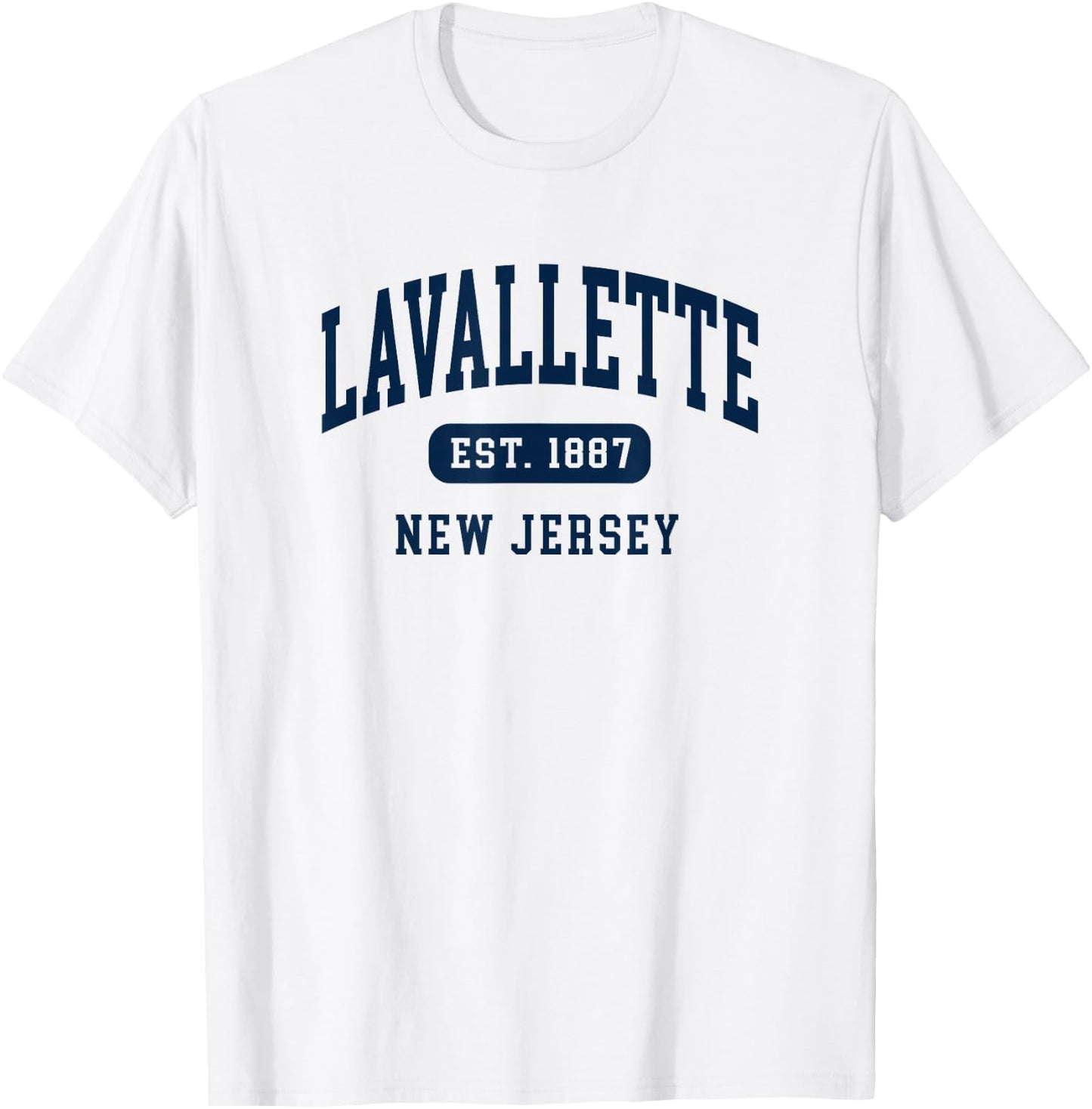 Lavallette New Jersey NJ Retro Est 1887 Vintage Souvenir T-Shirt - T-Shirt | White