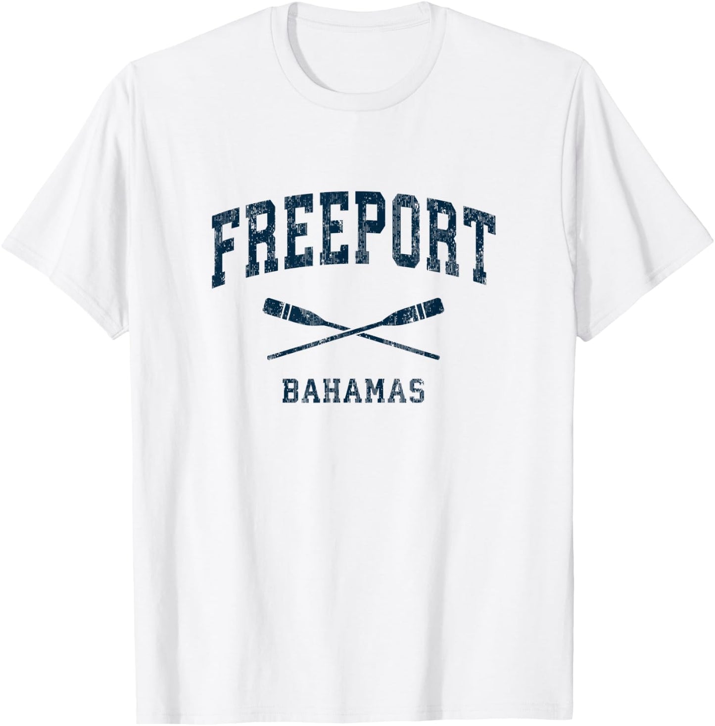Freeport Bahamas Vintage Nautical Paddles Sports Oars T-Shirt - T-Shirt | White