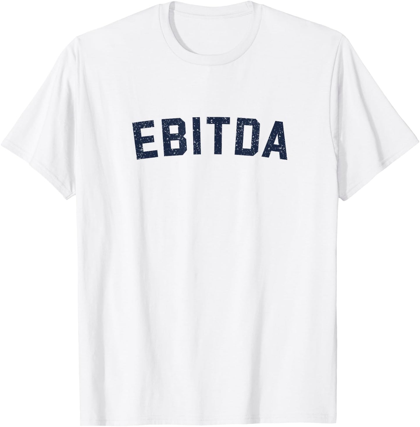 EBITDA Box Letter Adult Cotton T-Shirt - T-Shirt | White