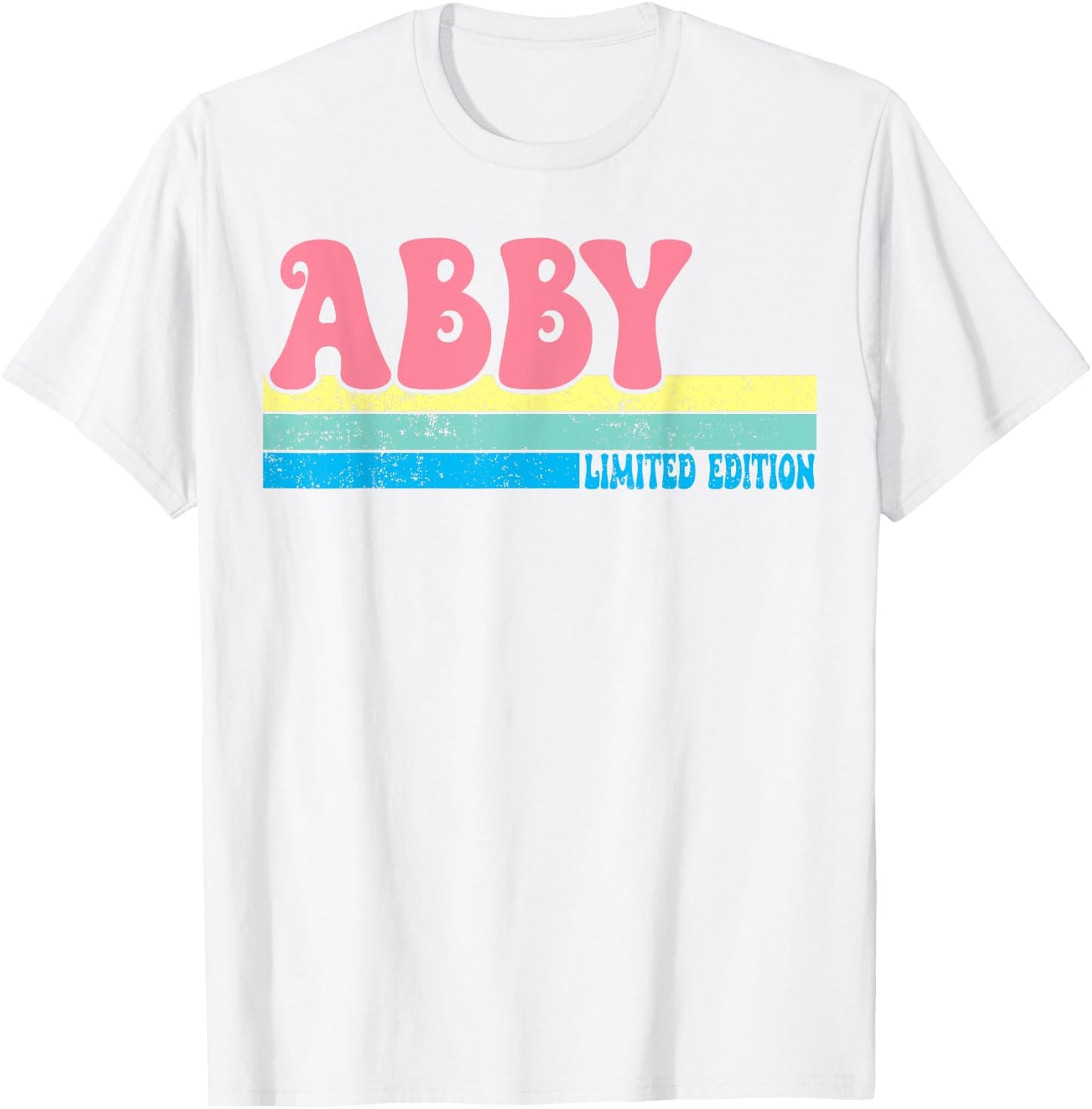 ABBY Name Personalized Cute Idea Groovy Women ABBY T-Shirt - T-Shirt | White