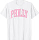 Philly Pink Retro Preppy throwback Philadelphia girls T-Shirt - T-Shirt | White