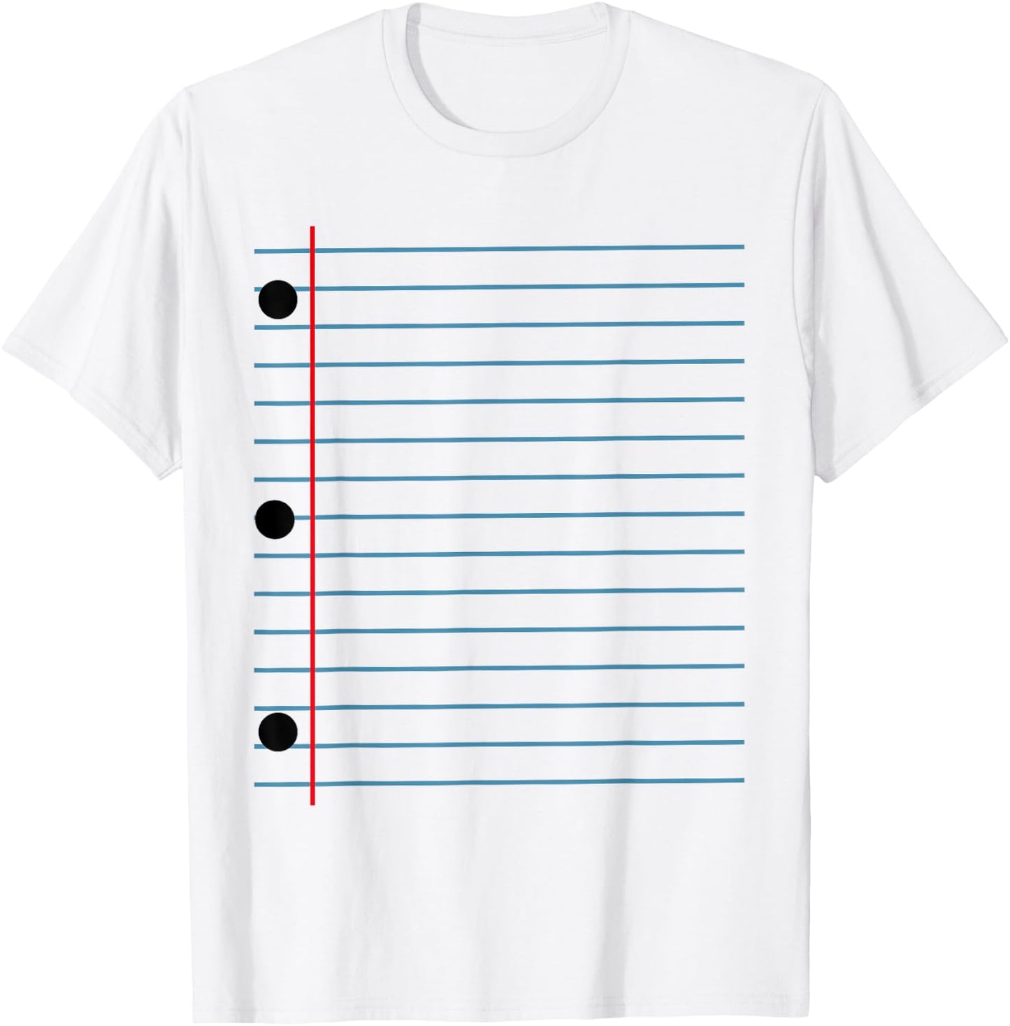 Funny Lined Notebook Paper Group Halloween Costume T-Shirt - T-Shirt | White