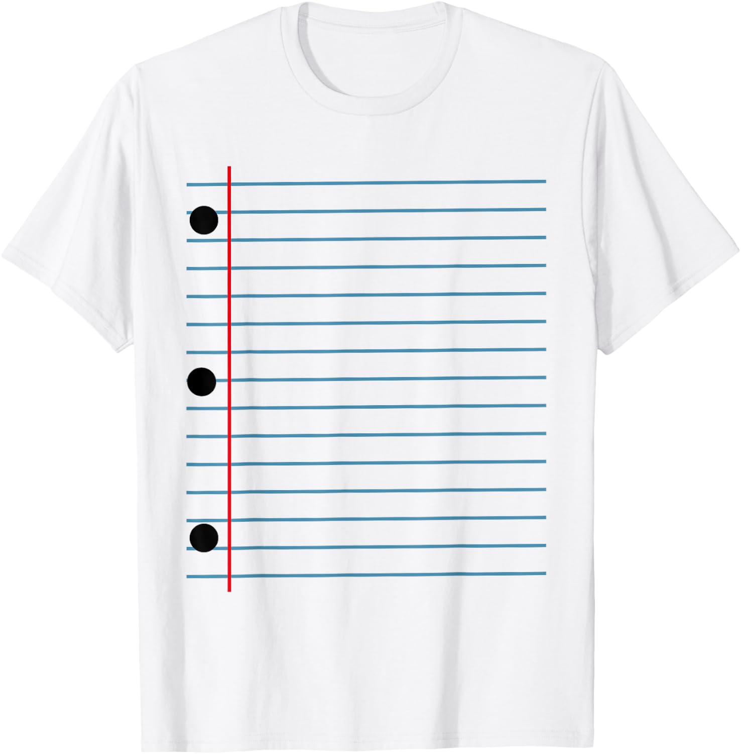 Funny Lined Notebook Paper Group Halloween Costume T-Shirt - T-Shirt | White