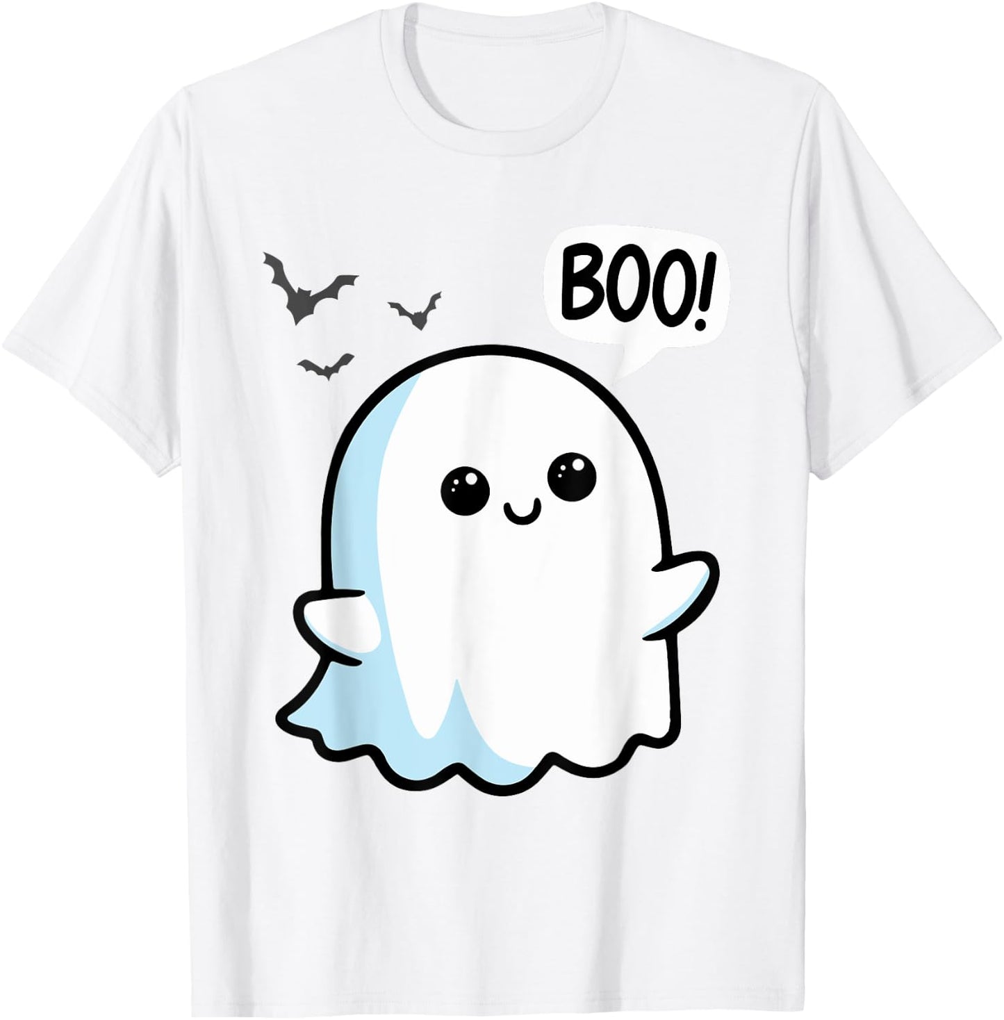 Ghost Saying Boo Spooky Halloween Cute toddler boys girls T-Shirt - T-Shirt | White