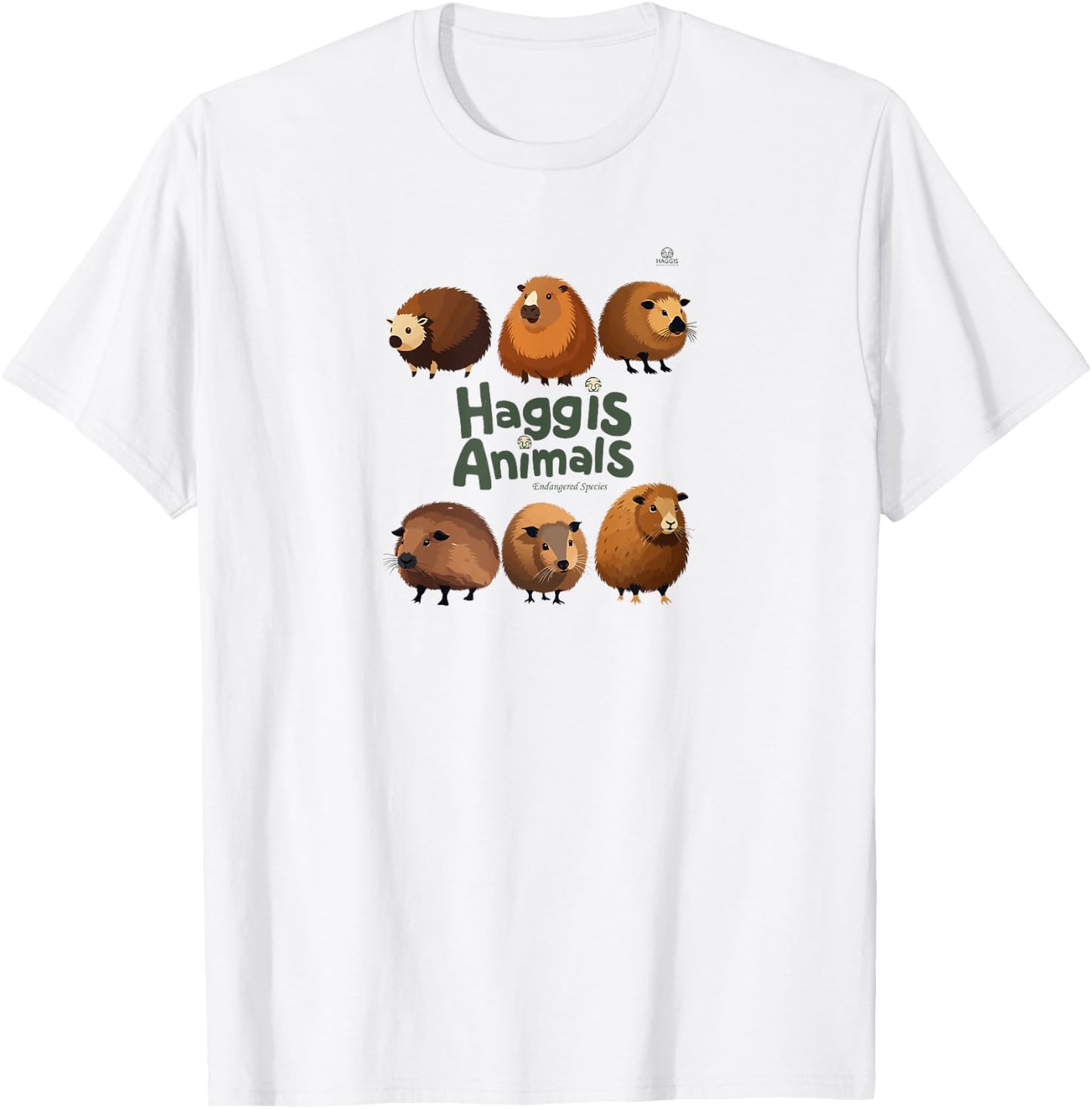 Scottish Wild Haggis Animals T-Shirt - T-Shirt | White