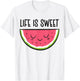 Watermelon Summer Fruit Life Is Sweet T-Shirt - T-Shirt | White