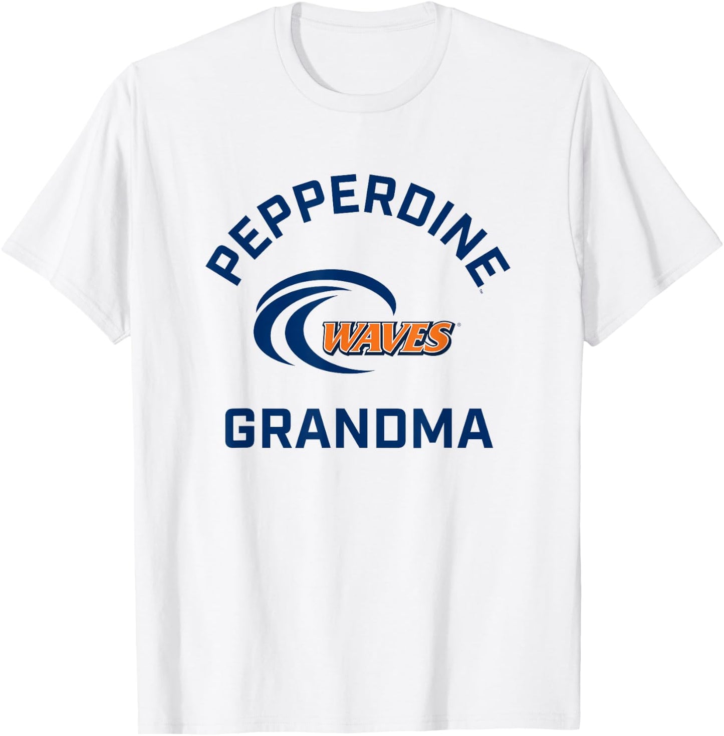 Pepperdine University Waves Arched Grandma T-Shirt - T-Shirt | White