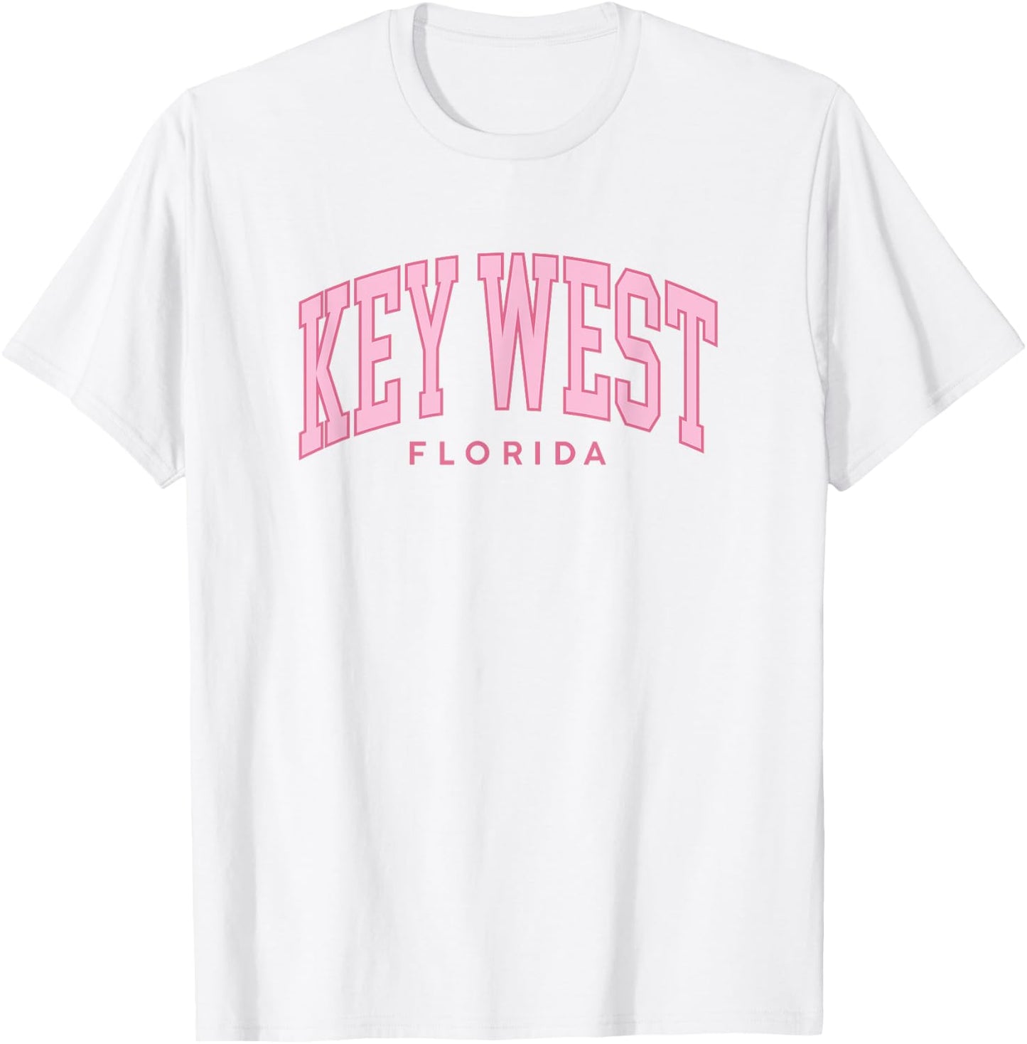 Key West Florida summer retro pink preppy throwback T-Shirt - T-Shirt | White