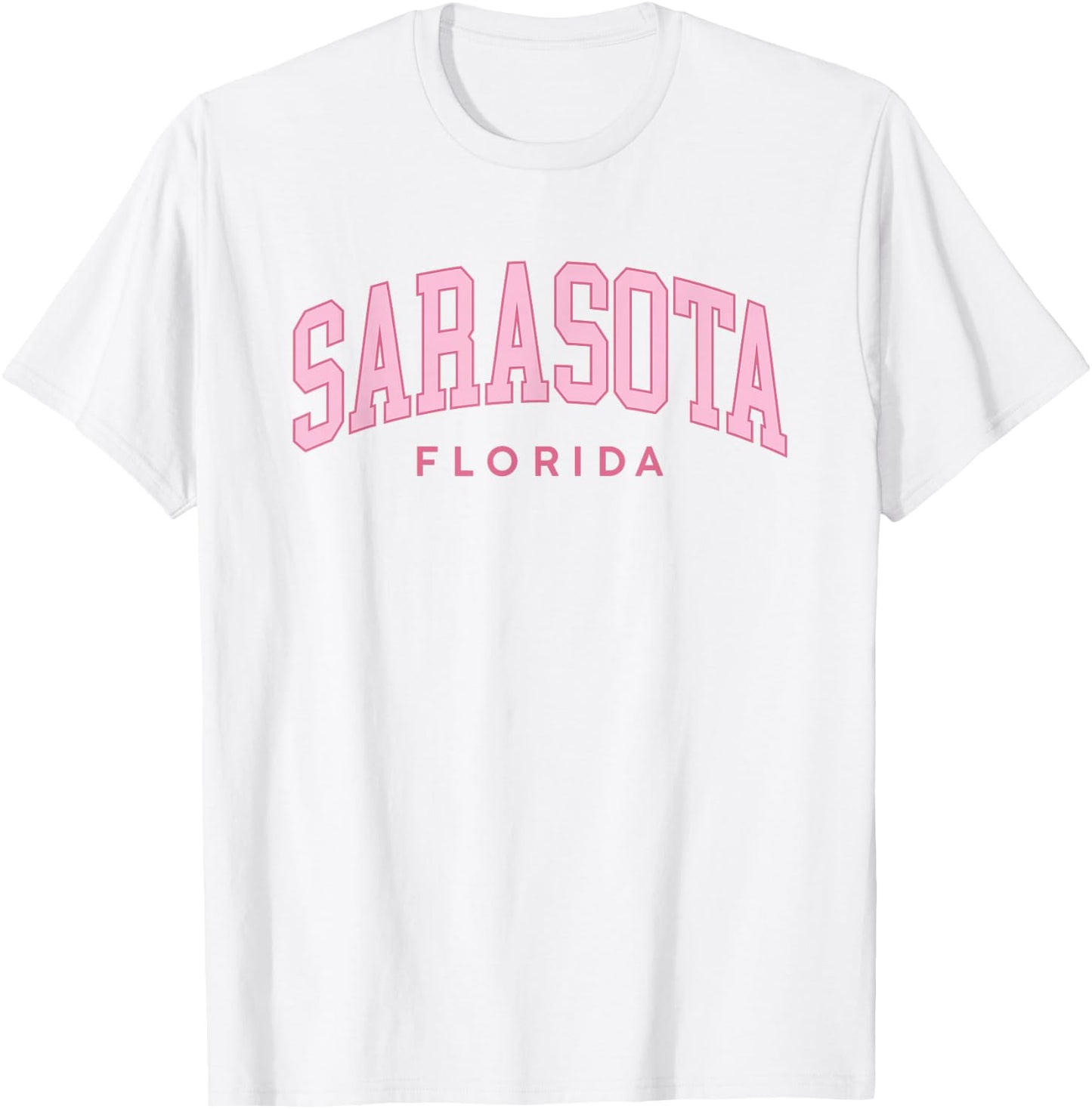 Sarasota Florida Retro Preppy Throwback Pink Girls T-Shirt - T-Shirt | White