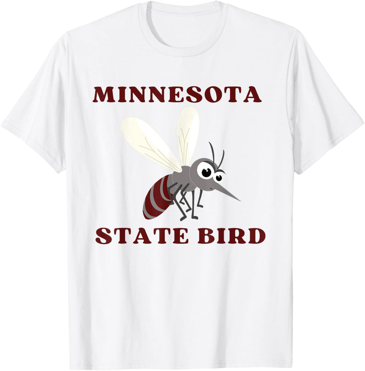 Minnesota State Bird Mosquito T-Shirt - T-Shirt | White