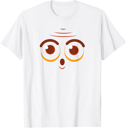 Spooky Monster Face Funny Halloween Matching Costume Outfit T-Shirt - T-Shirt | White