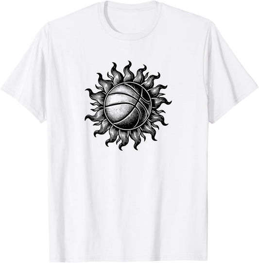 Basketball Sun T-Shirt - T-Shirt | White
