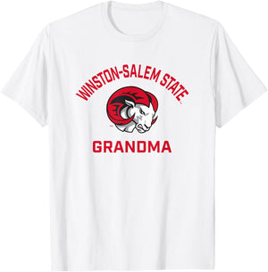 Winston-Salem State University WSSU Rams Arched Grandma T-Shirt - T-Shirt | White