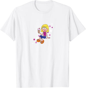 Disney Lizzy McGuire Iconic Cool Lil Lizzie Star Chest Logo T-Shirt - T-Shirt | White
