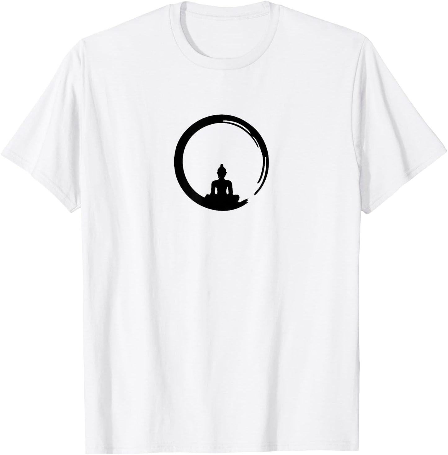 Enso, Zen, Circle, Buddha Meditation Japan Calligraphy Yoga T-Shirt - T-Shirt | White