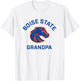 Boise State University BSU Broncos Arched Grandpa T-Shirt - T-Shirt | White