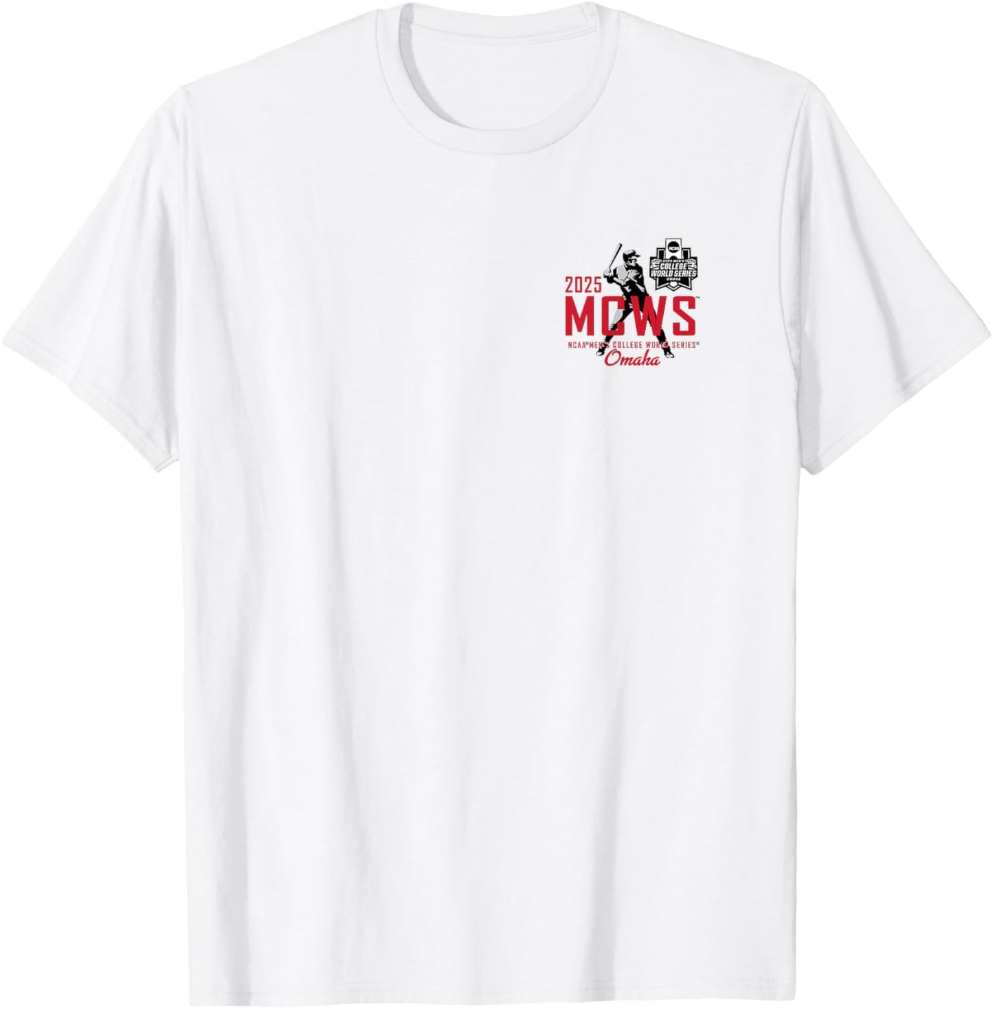 Men's College World Series 2025 NCAA Baseball 8-Team Card T-Shirt - T-Shirt | White