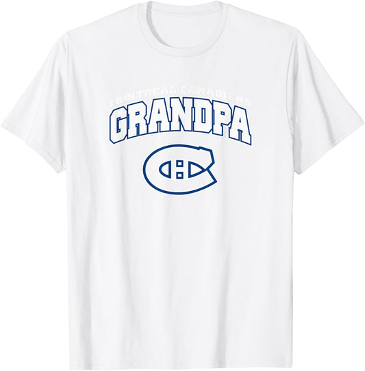 Montreal Canadiens Grandpa Logo Red NHL Officially Licensed T-Shirt - T-Shirt | White