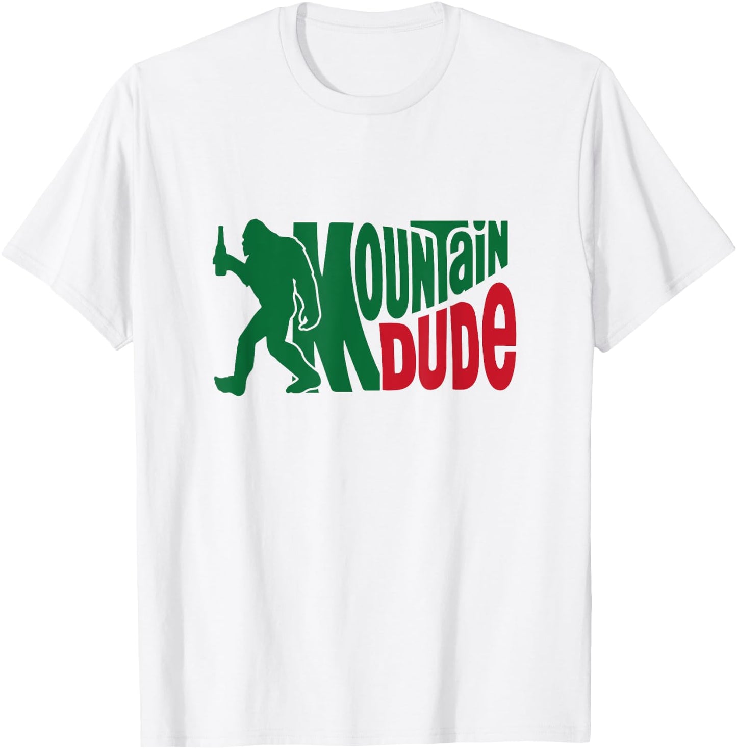 Mountain Dude Funny Bigfoot Sasquatch Hiking Gift T-Shirt - T-Shirt | White