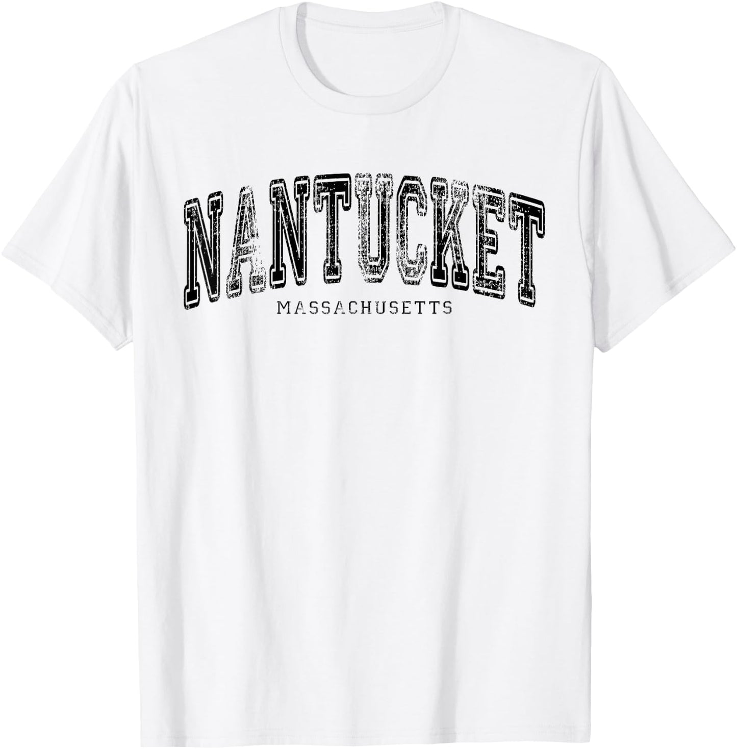 Nantucket Massachusetts Vintage Retro US City State Travel T-Shirt - T-Shirt | White