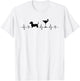 Weenies Martinis EKG Heartbeat Love Vintage Dachshund T-Shirt - T-Shirt | White