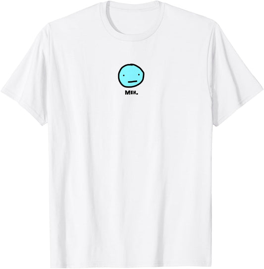 Funny Meh T-Shirt - T-Shirt | White