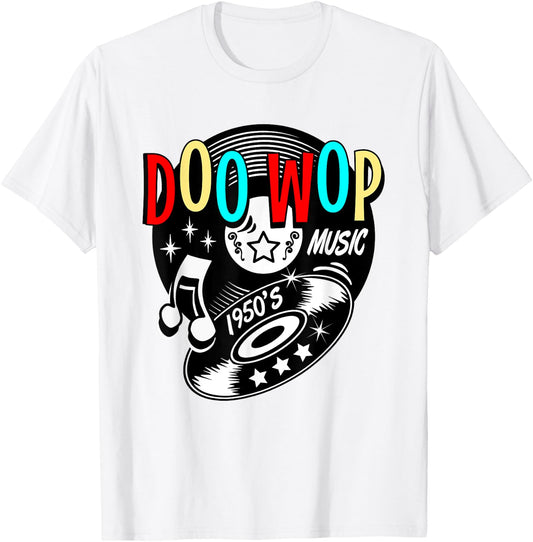 50s Sock Hop Clothes Greaser Doo Wop Retro Rockabilly 1950s T-Shirt - T-Shirt | White