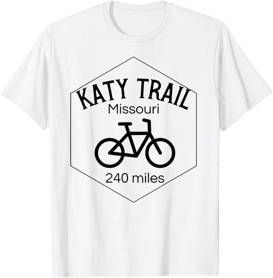 Katy Trail Missouri Bike 240 miles T-Shirt - T-Shirt | White
