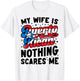 Husband My Puerto Rican Wife Nothing Scares Me Puerto Rico T-Shirt - T-Shirt | White