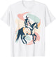 Pastel Abstract Shapes Horseback Riding Equestrian Sports T-Shirt - T-Shirt | White