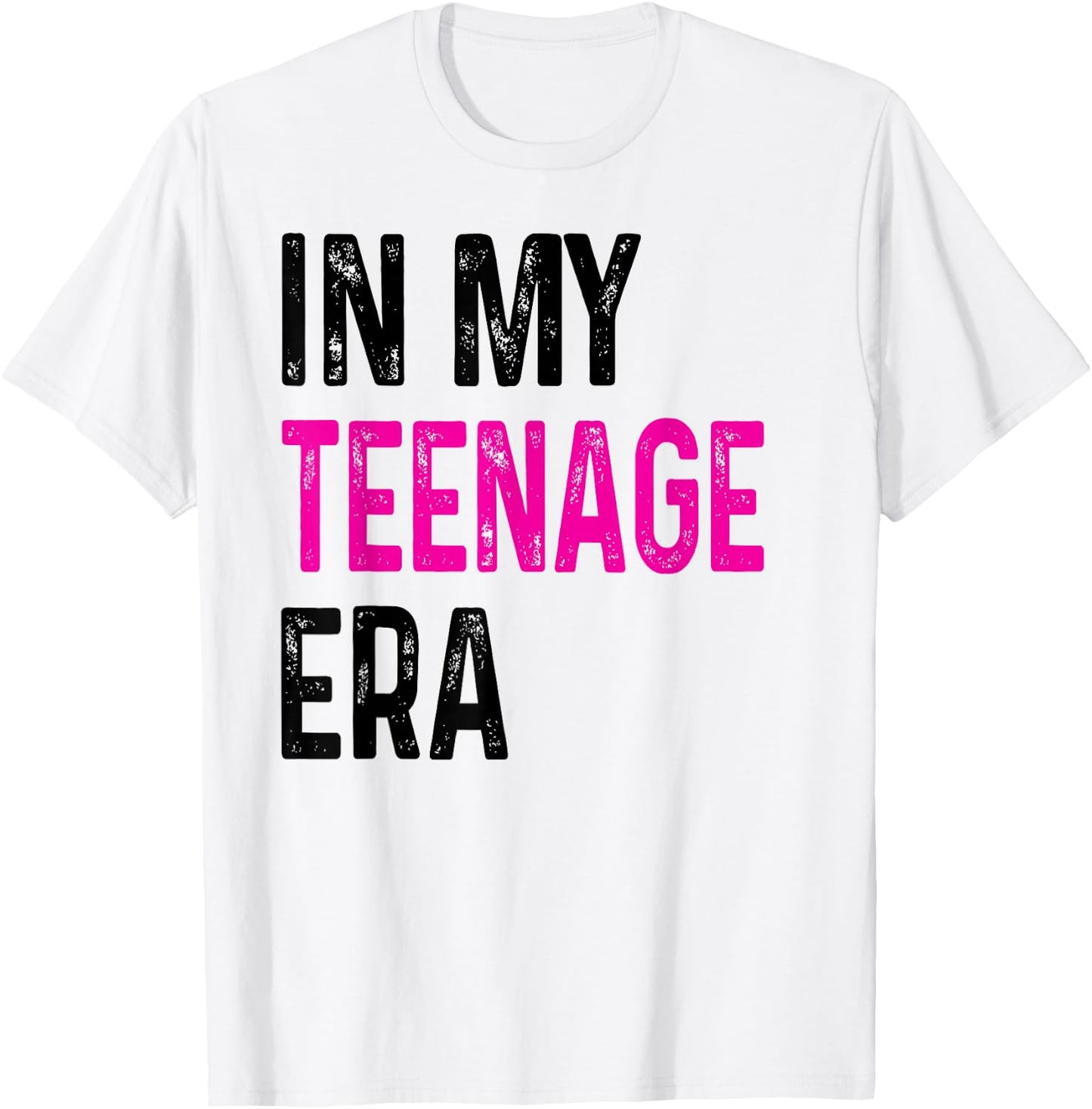 In My Teenage Era Groovy Teenager 13th Birthday 13 Years T-Shirt - T-Shirt | White