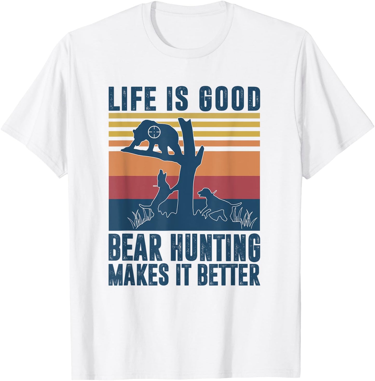 Bear Hunting Gifts Women Black Grizzly Hunter T-Shirt - T-Shirt | White