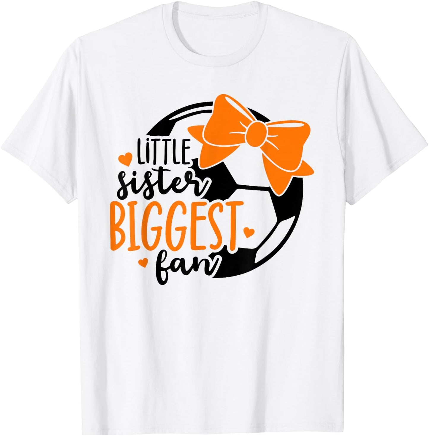Little Sister Biggest Fan Soccer Sister Sis That my Brother T-Shirt - T-Shirt | White