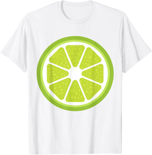 Big Lime Sliced Costume Cute Easy Fruit Halloween Gift T-Shirt - T-Shirt | White