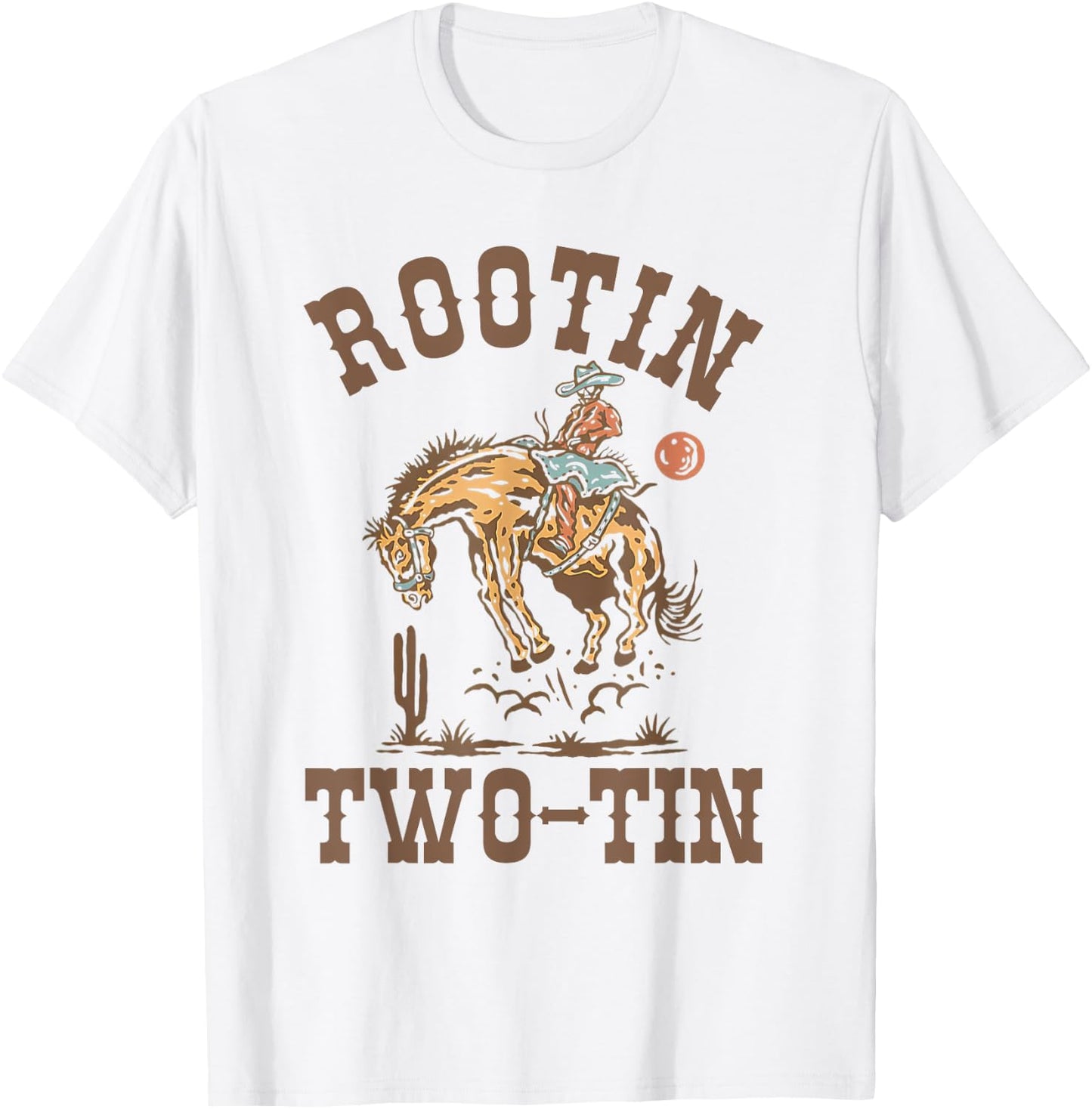 Rootin Two-tin 2nd Birthday 2 Year Old Western Cowboy Bday T-Shirt - T-Shirt | White